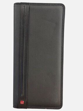 Wenger Black Leather Business Card Holder Organizer Luggage Diplomat File 10 x 5